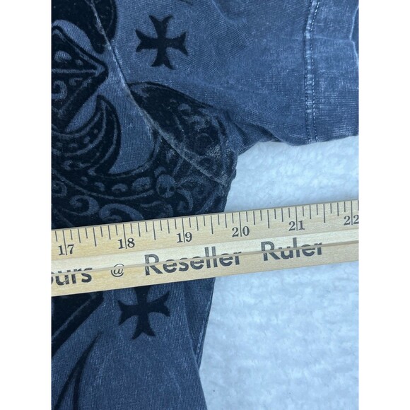 Vtg Affliction Shirt Mens M Live Fast Lost Souls Cross Wings Distressed MMA Y2K - Picture 7 of 8